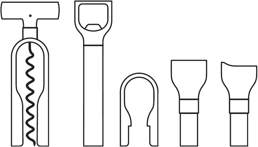 Wmf Baric - Set Sommelier per Vino 5 Pezzi, Nero - immagine 4