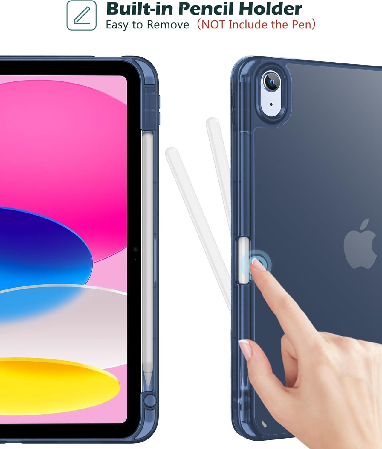 Procase Custodia per iPad 11" (2025) / 10.9" (2022), Blu Scuro - immagine 3