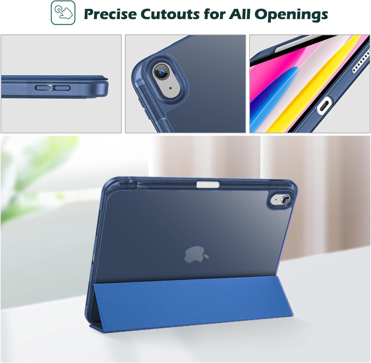 Procase Custodia per iPad 11" (2025) / 10.9" (2022), Blu Scuro - immagine 8