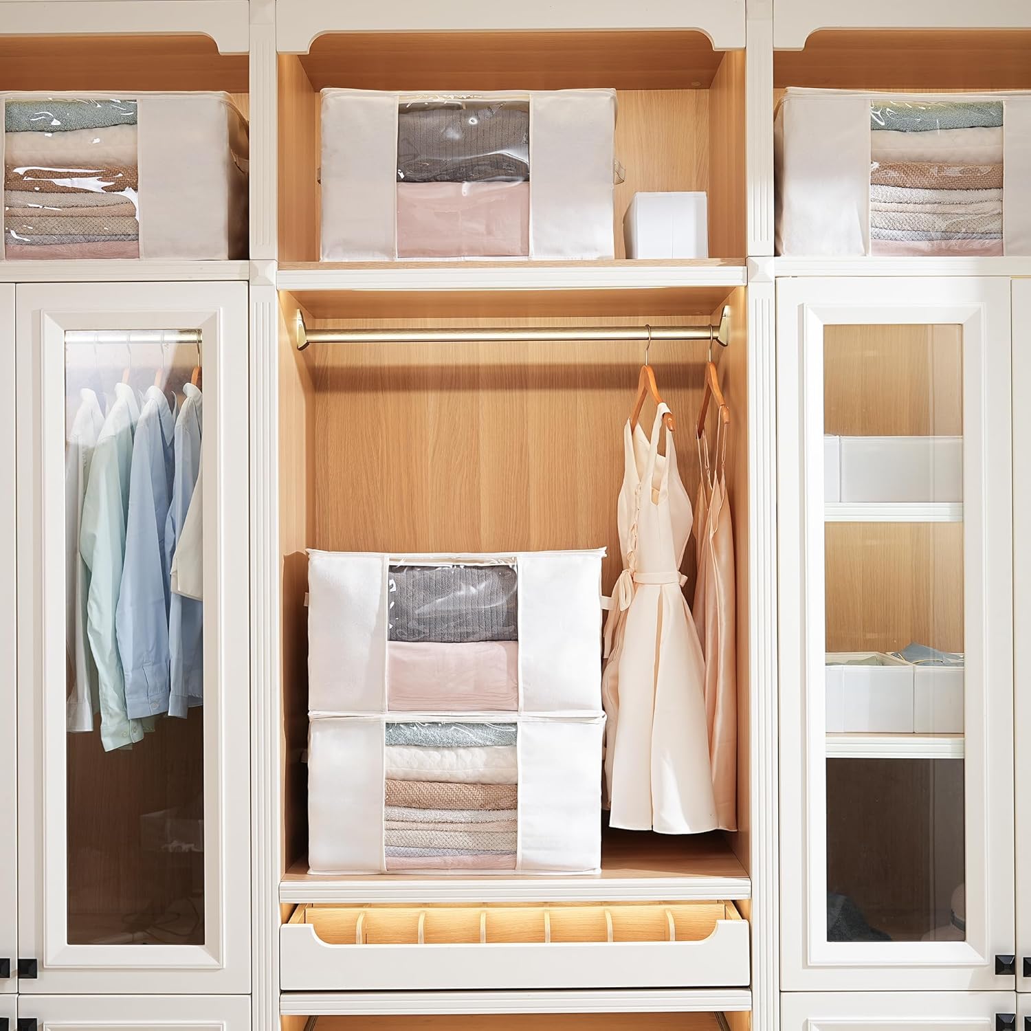 Tyeers Contenitori per Armadio in Tessuto (4 pezzi) - immagine 5