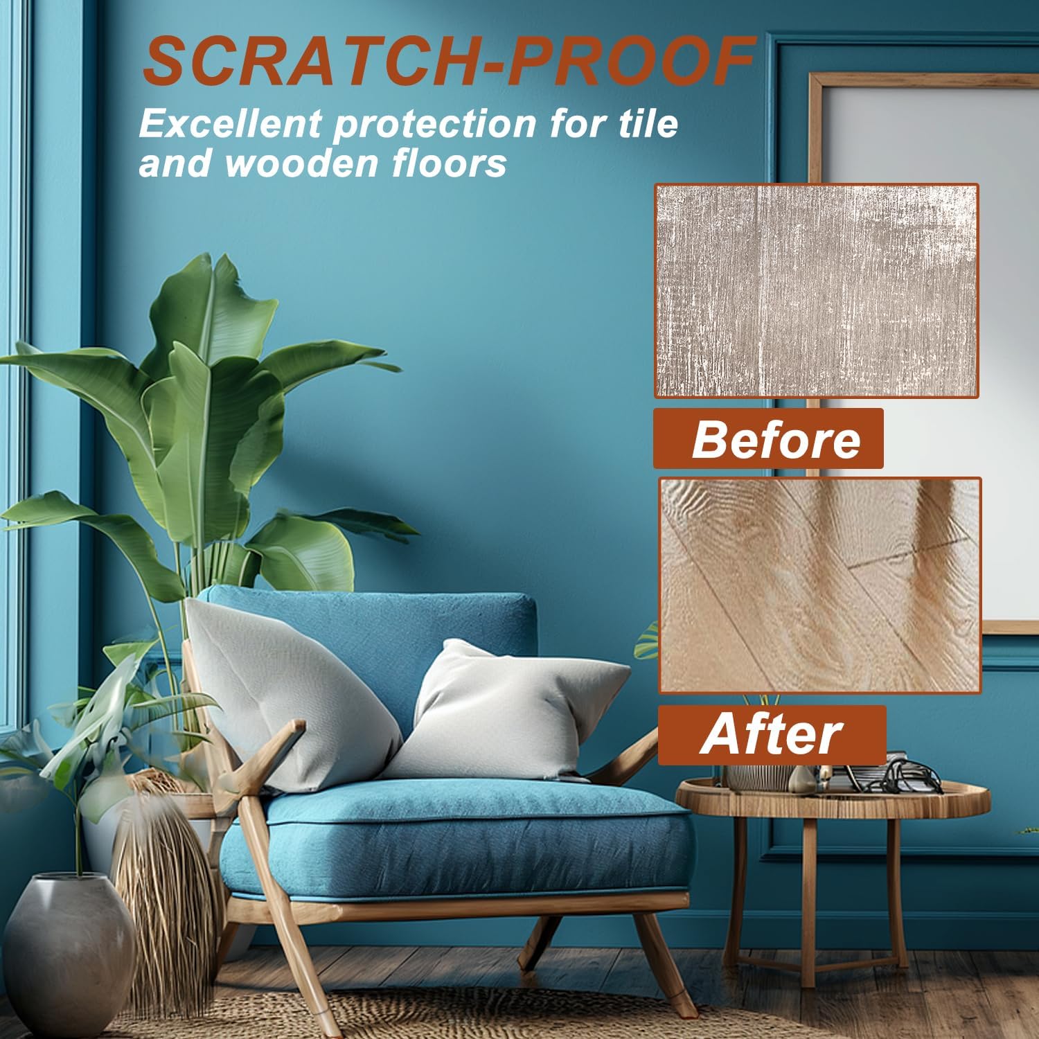 Feltrini per Sedie Quadrati in Silicone 28 Pezzi - immagine 5