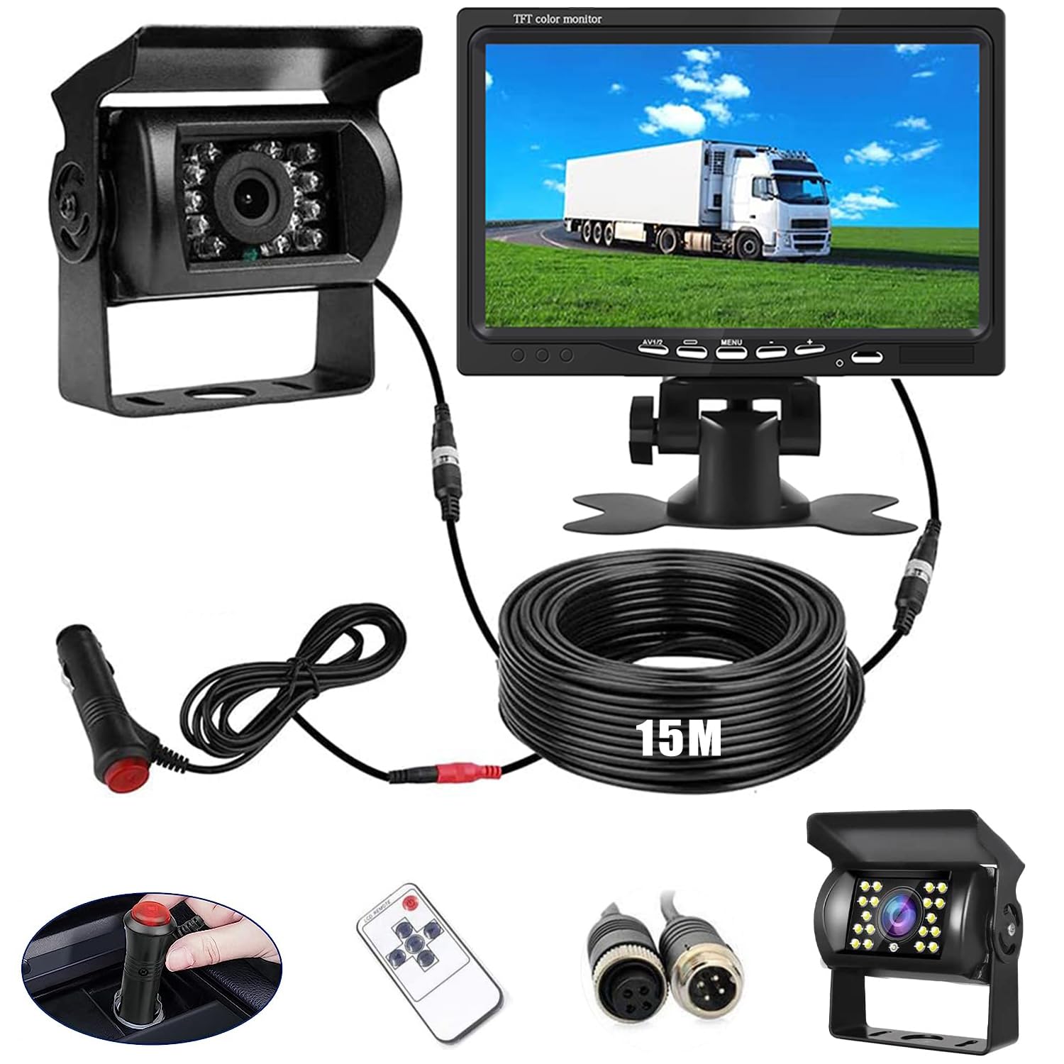 Retrocamera Camper con Monitor LCD 7" e Telecamera Auto