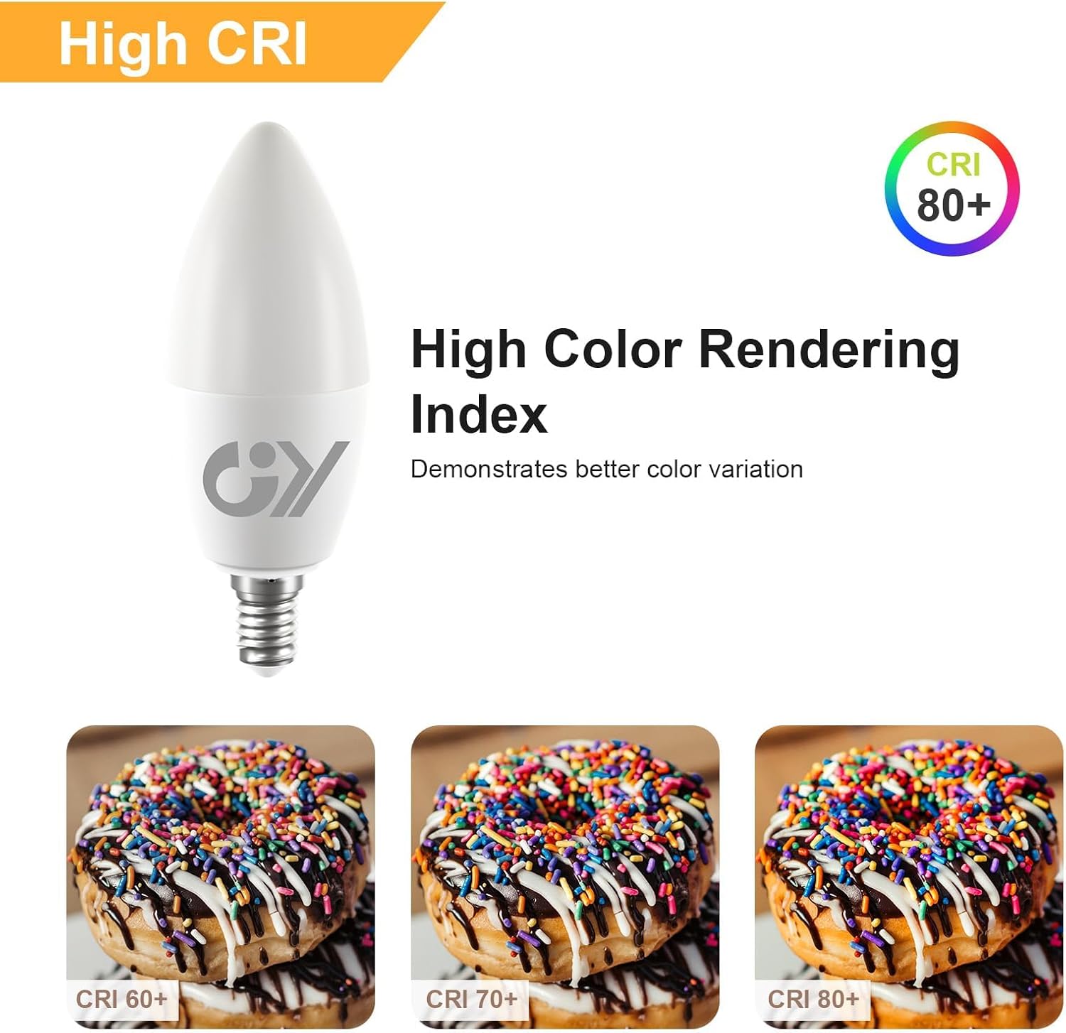 Gy Lampadine LED E14 8W (60W eq.) 880 Lumen, 12 Pezzi - immagine 5