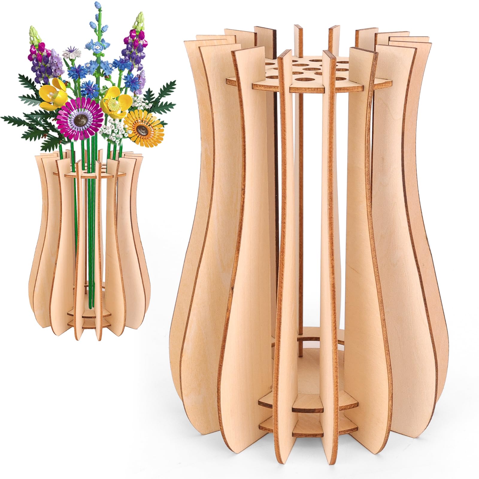 Kaempe Vaso per Fiori Bouquet per Orchidea, Rose,Flowers, Tulipani, Fiori Di Ciliegio (Stile 4)