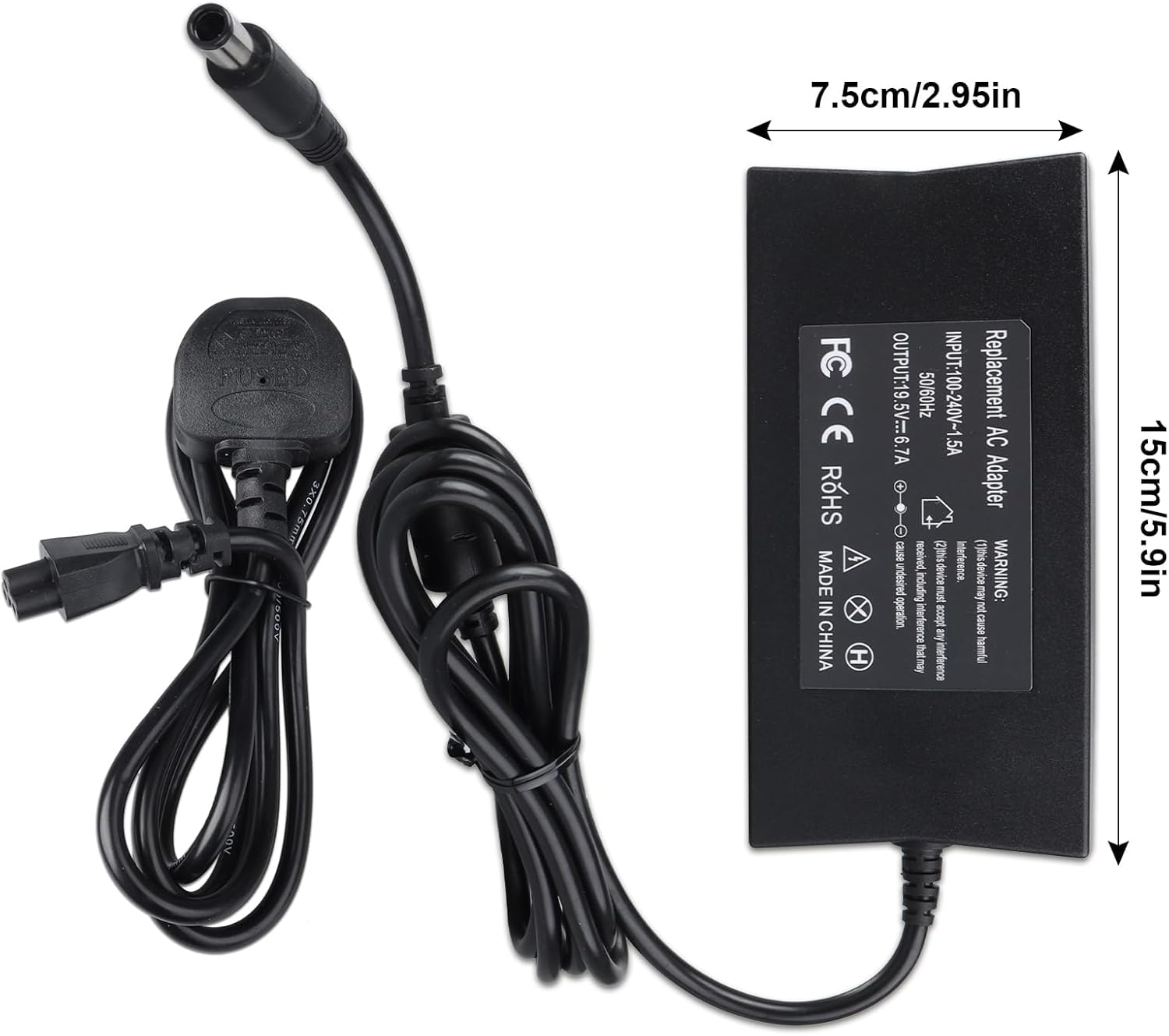 Mxjfyy Caricabatterie Laptop 130W per Dell XPS e Inspiron - immagine 5