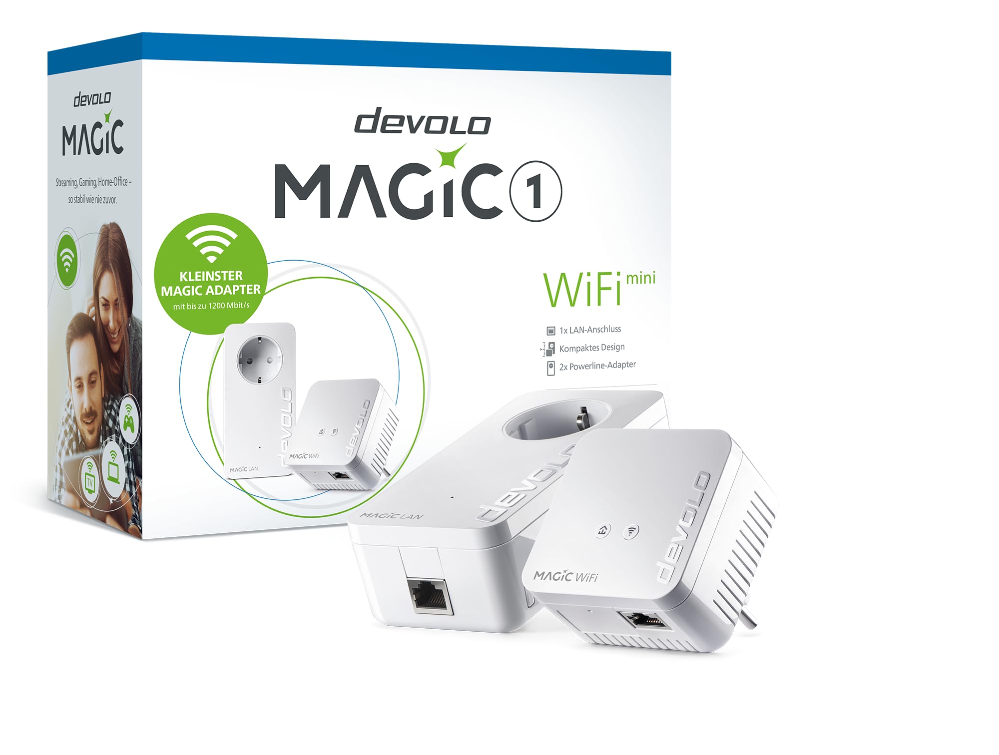 Devolo Magic 1 WiFi mini Starter Kit Powerline WLAN Network Kit 400 Mbit/s