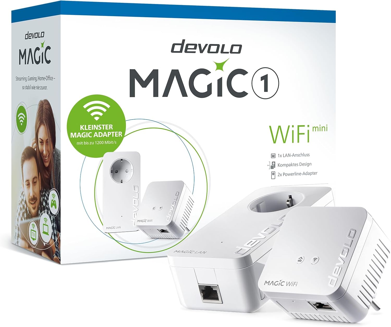 Devolo Magic 1 WiFi mini Starter Kit Powerline WLAN Network Kit 400 Mbit/s - immagine 1