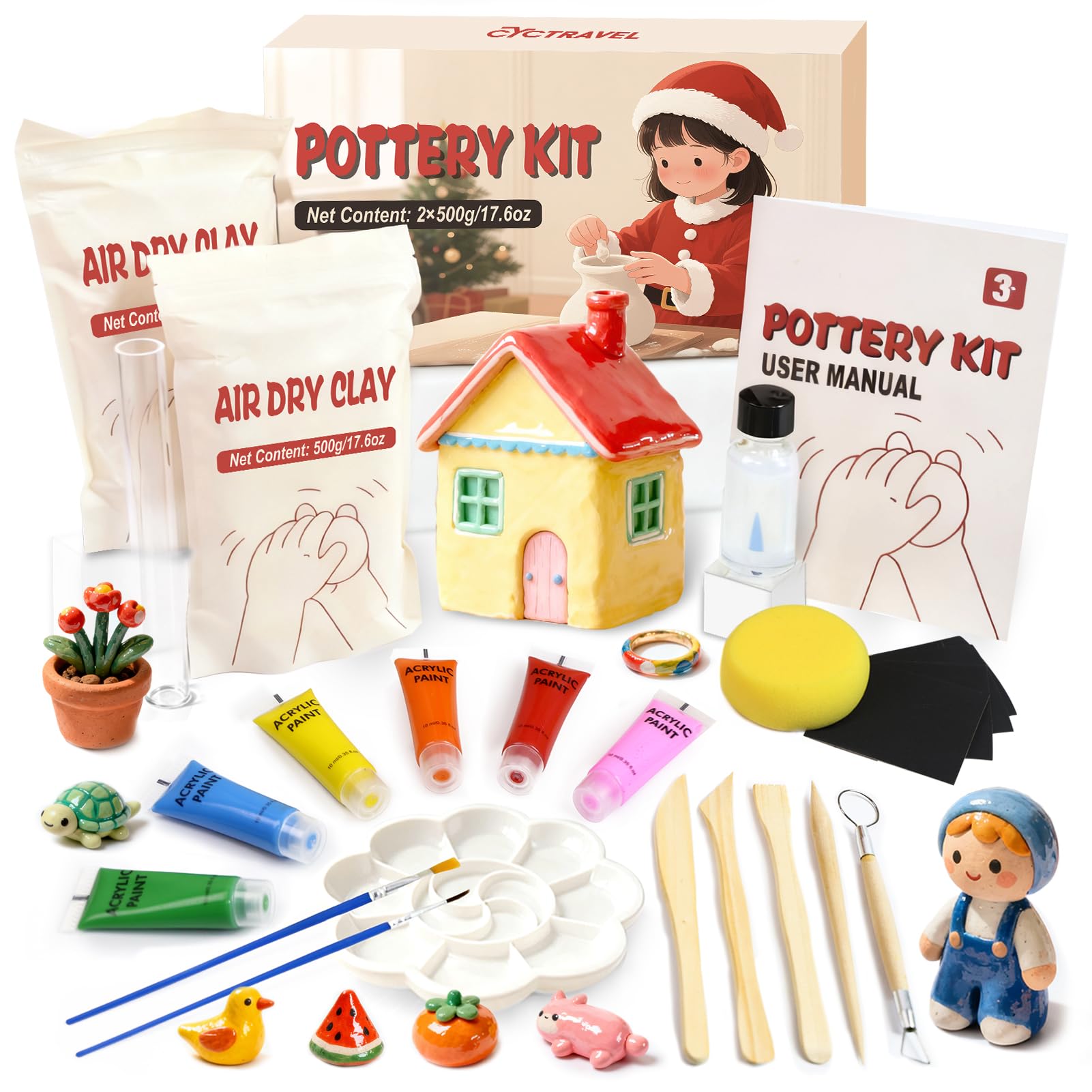 Kit Ceramica Fai Da Te con Argilla Senza Cottura