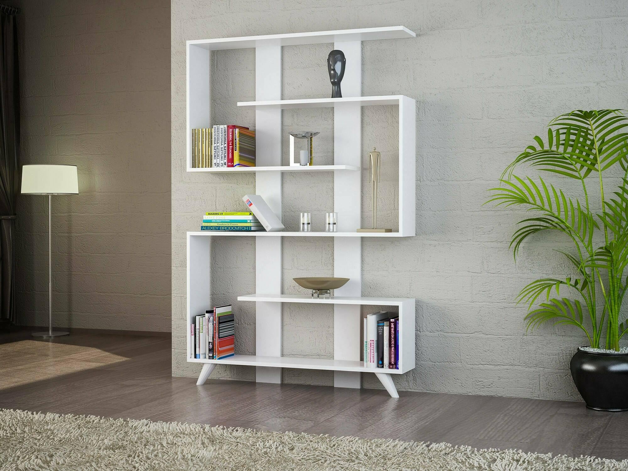 Dmora Libreria Gienah - Scaffale da Ufficio 120x20x162cm