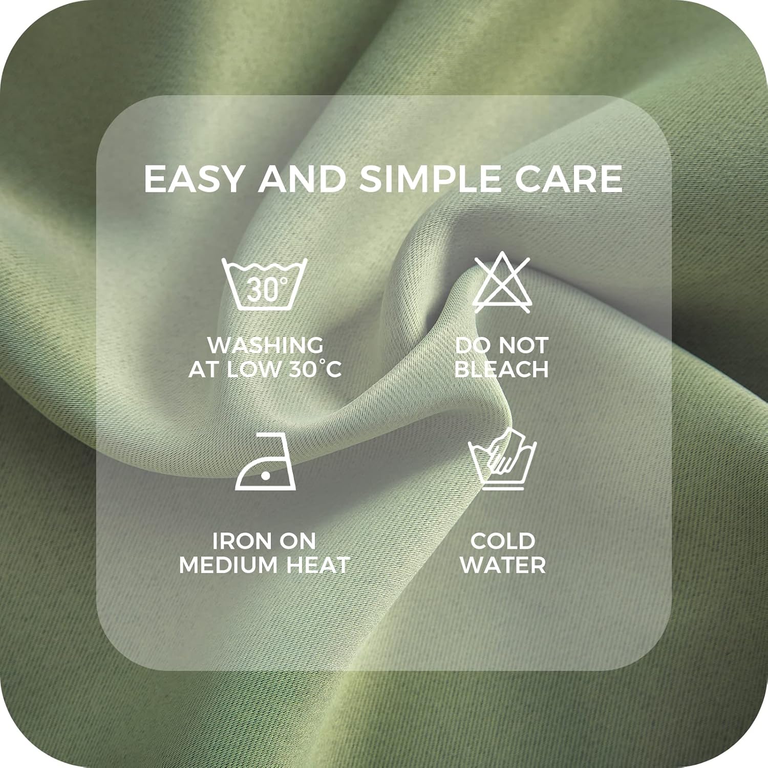 Mrtrees Tende Oscuranti Isolanti Termiche con Occhielli, Verde - immagine 7