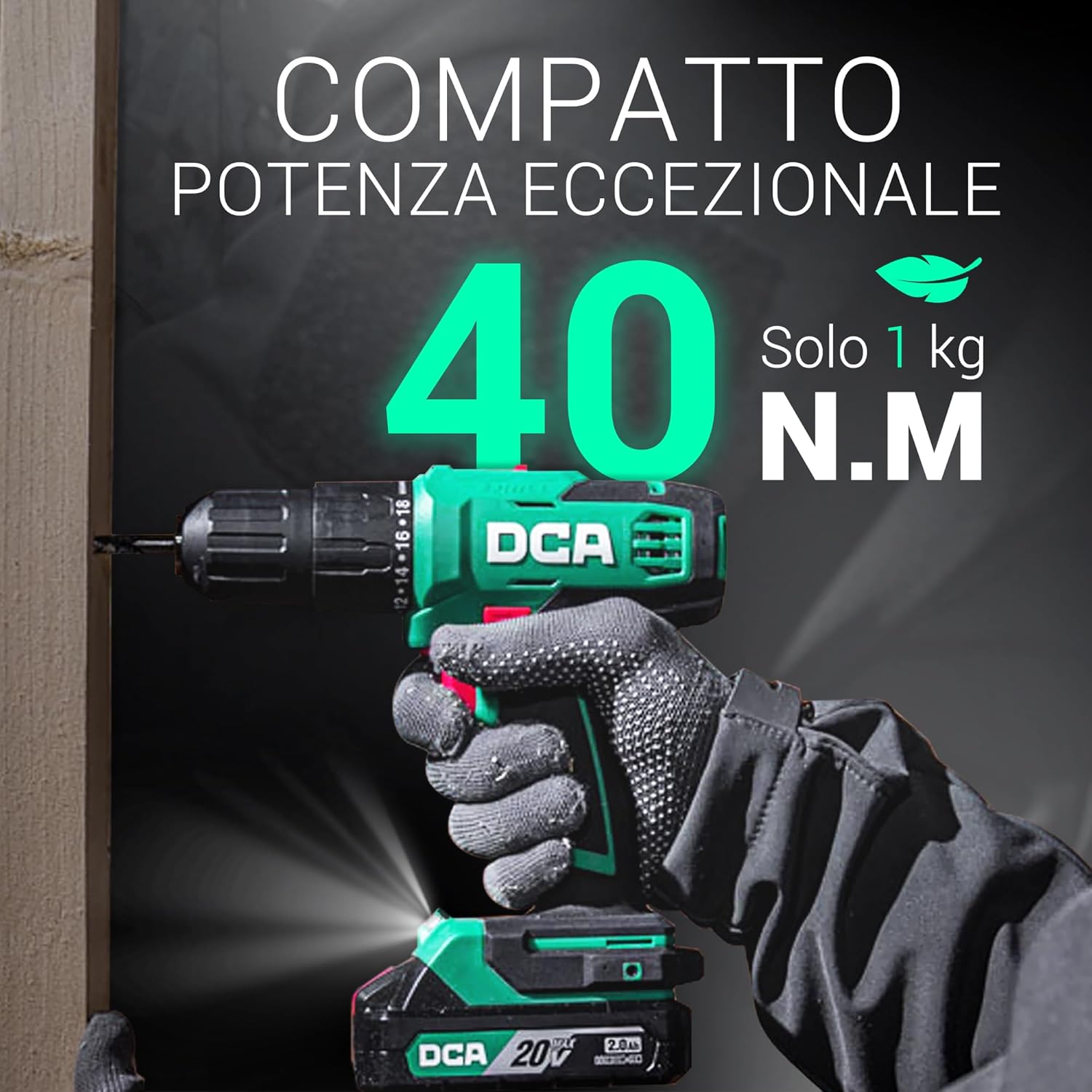 Dca Trapano a Percussione a Batteria 20V 40 Nm - immagine 2