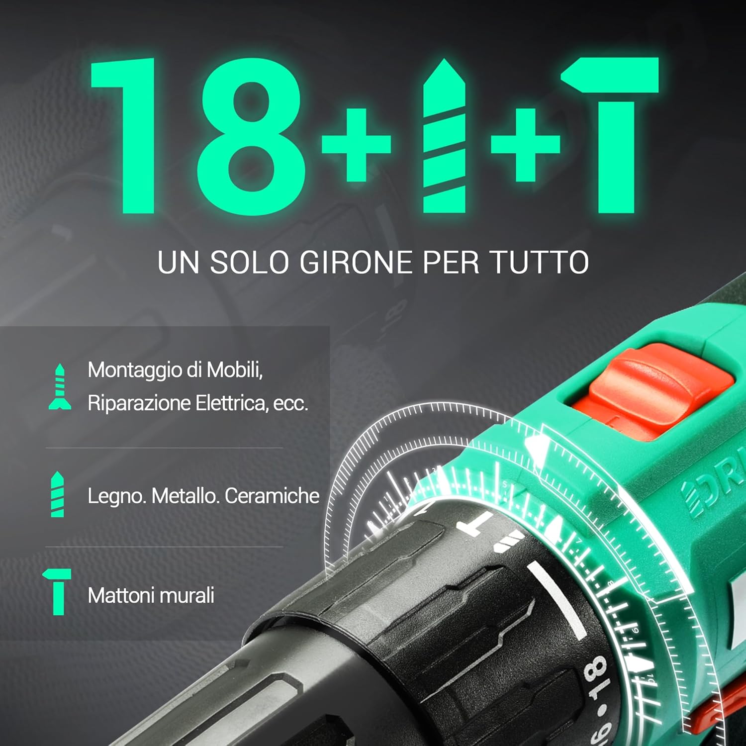 Dca Trapano a Percussione a Batteria 20V 40 Nm - immagine 4