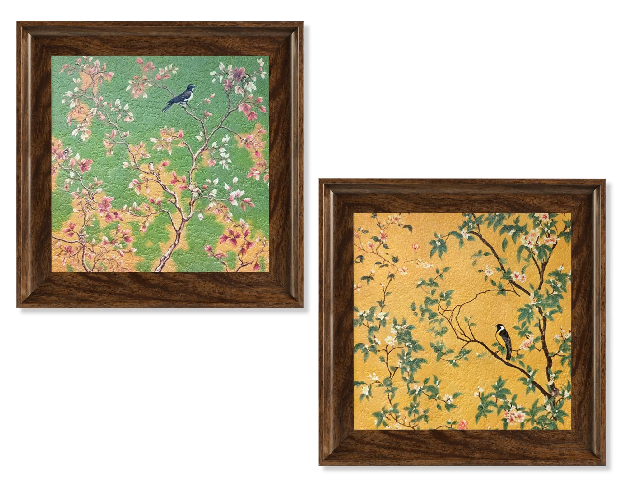 Pduoduo Set 2 Quadri Astratti Incorniciati 15,7x15,7 pollici