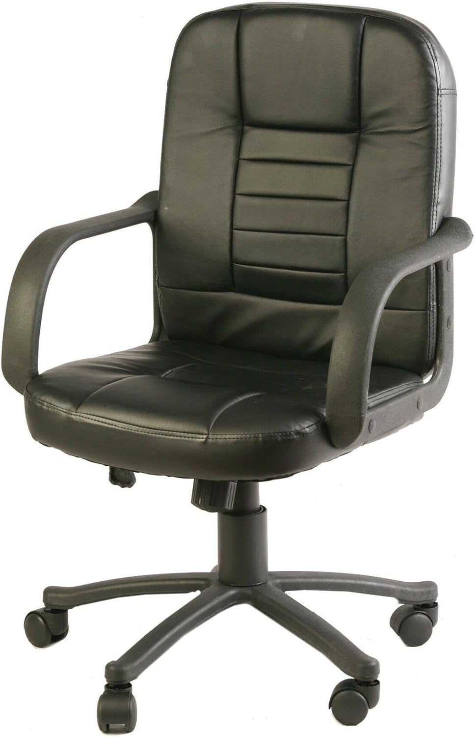 Dmora Sedia da Ufficio con Ruote, Nera - immagine 2