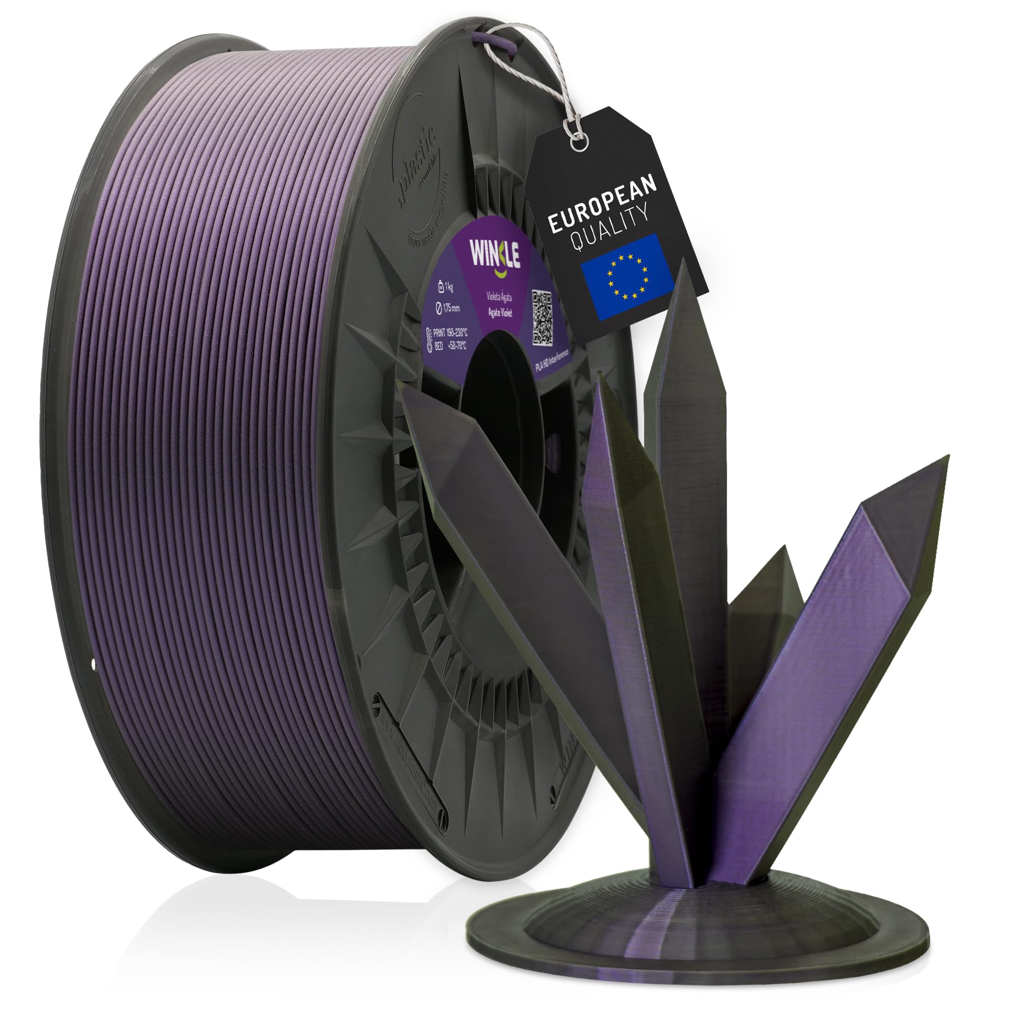 Winkle Filamento PLA HD 1.75mm Viola Ágata 300g