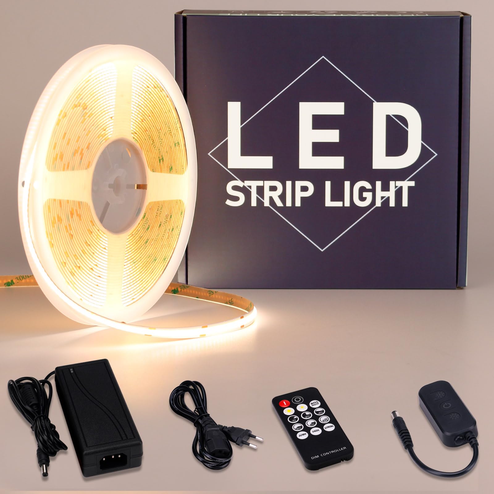 Striscia LED COB 24V 10M Bianco Naturale 4000K