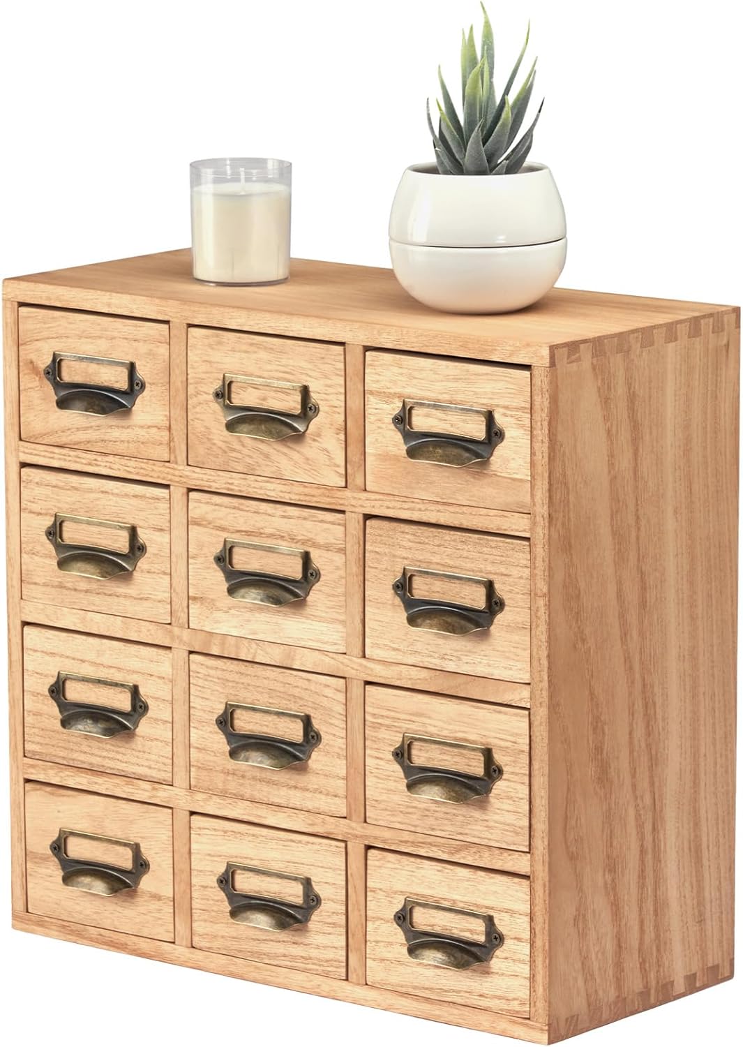 KIRIGEN Wooden Desktop Storage 12 cassetti