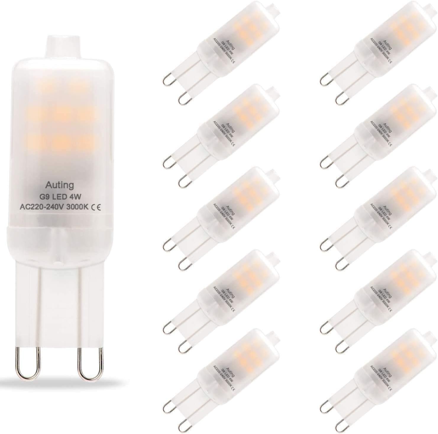 Lampadine LED G9 2W Bianco Caldo 3000K (10 pezzi)