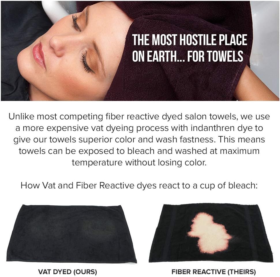 Arkwright Asciugamani da Salone 12 Pezzi, Nero - immagine 5