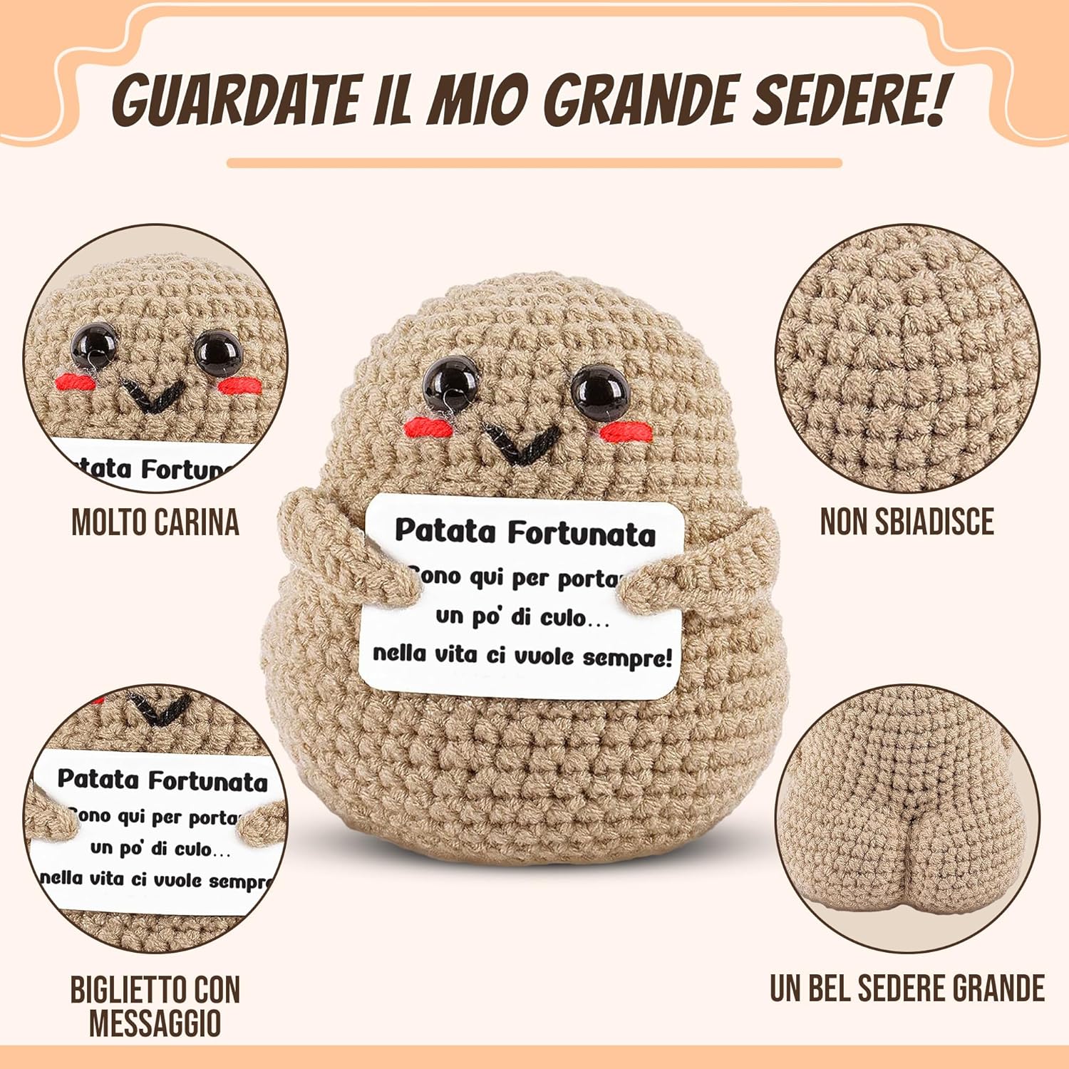 WELCOMAT Patata Portafortuna - Mini Peluche - immagine 4