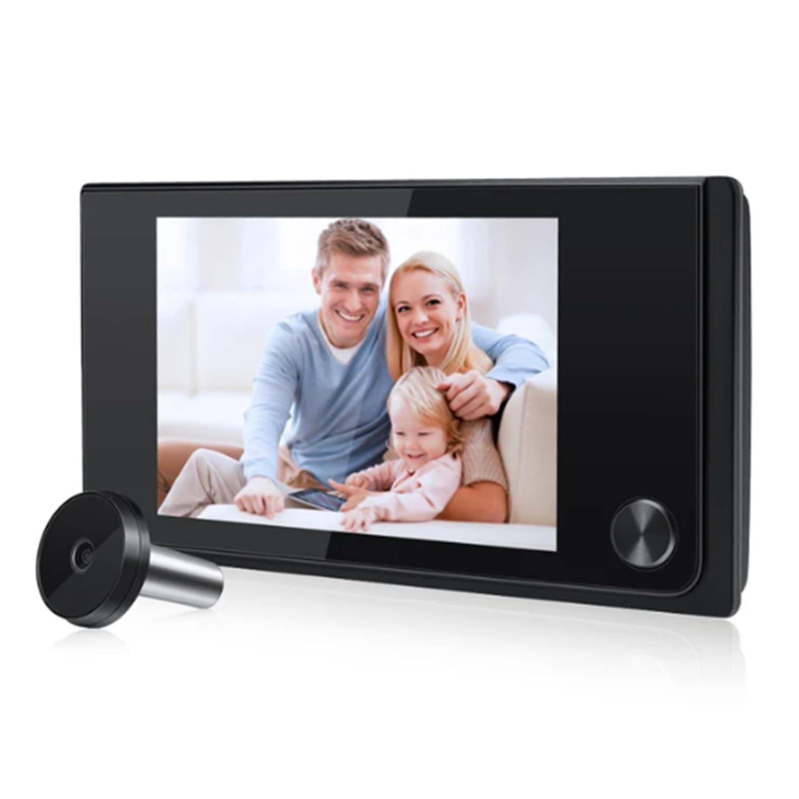 Spioncino Elettronico Porta SN-35A 3,5 pollici, Nero