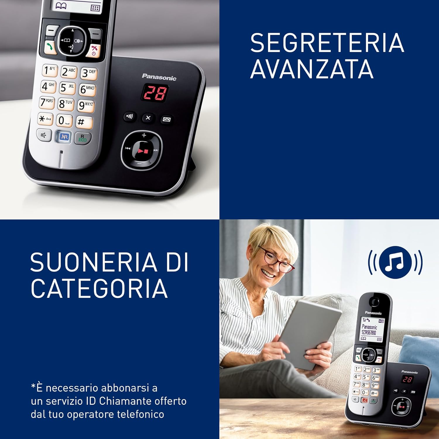 Panasonic KX-TG6861JTB Telefono Cordless con Segreteria - immagine 4