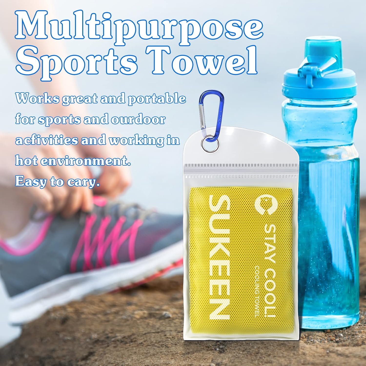 Sukeen Set 12 Asciugamani Rinfrescanti 100x30 cm - immagine 3