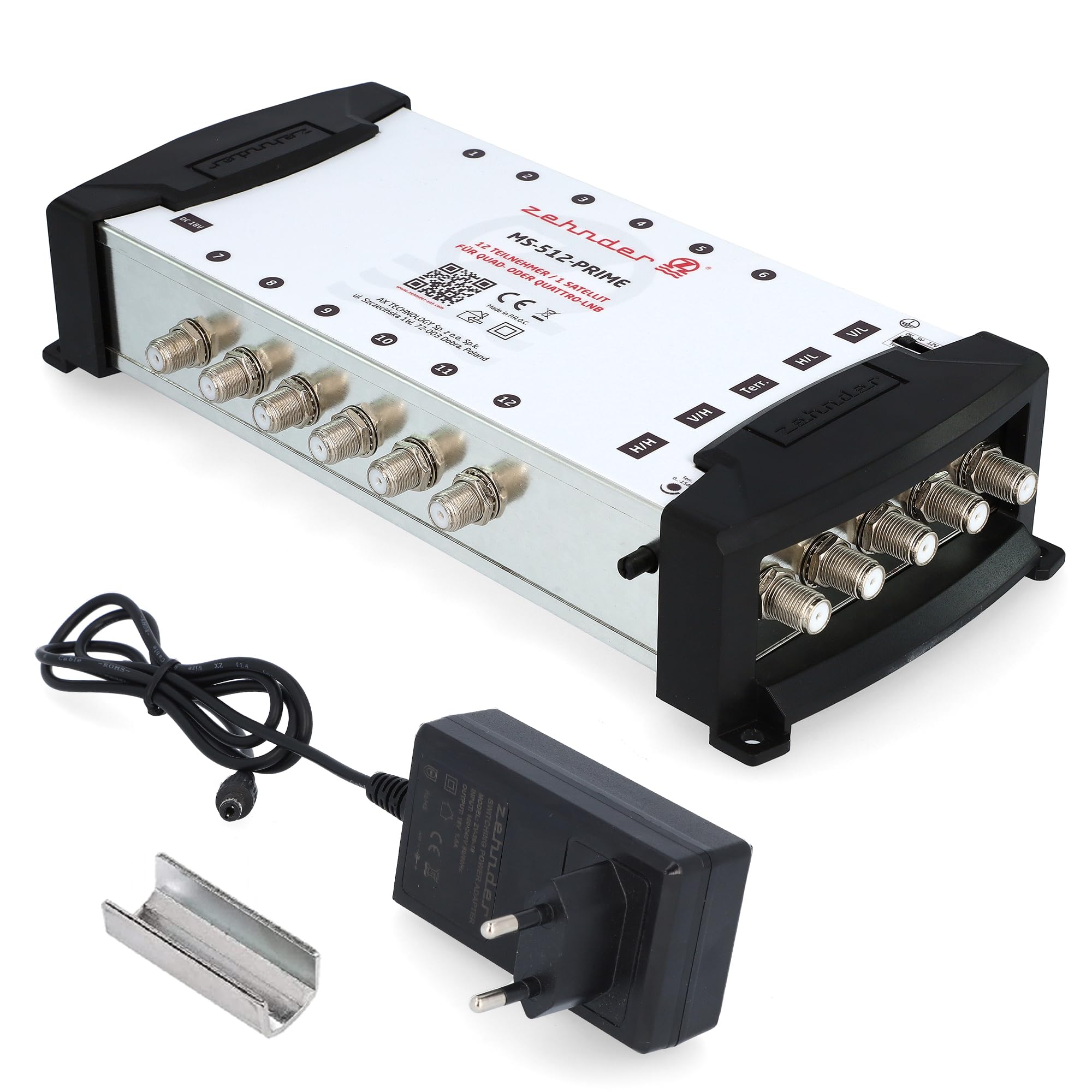 ZEHNDER 5/12 Multiswitch 12 Partecipanti 1 Satellite