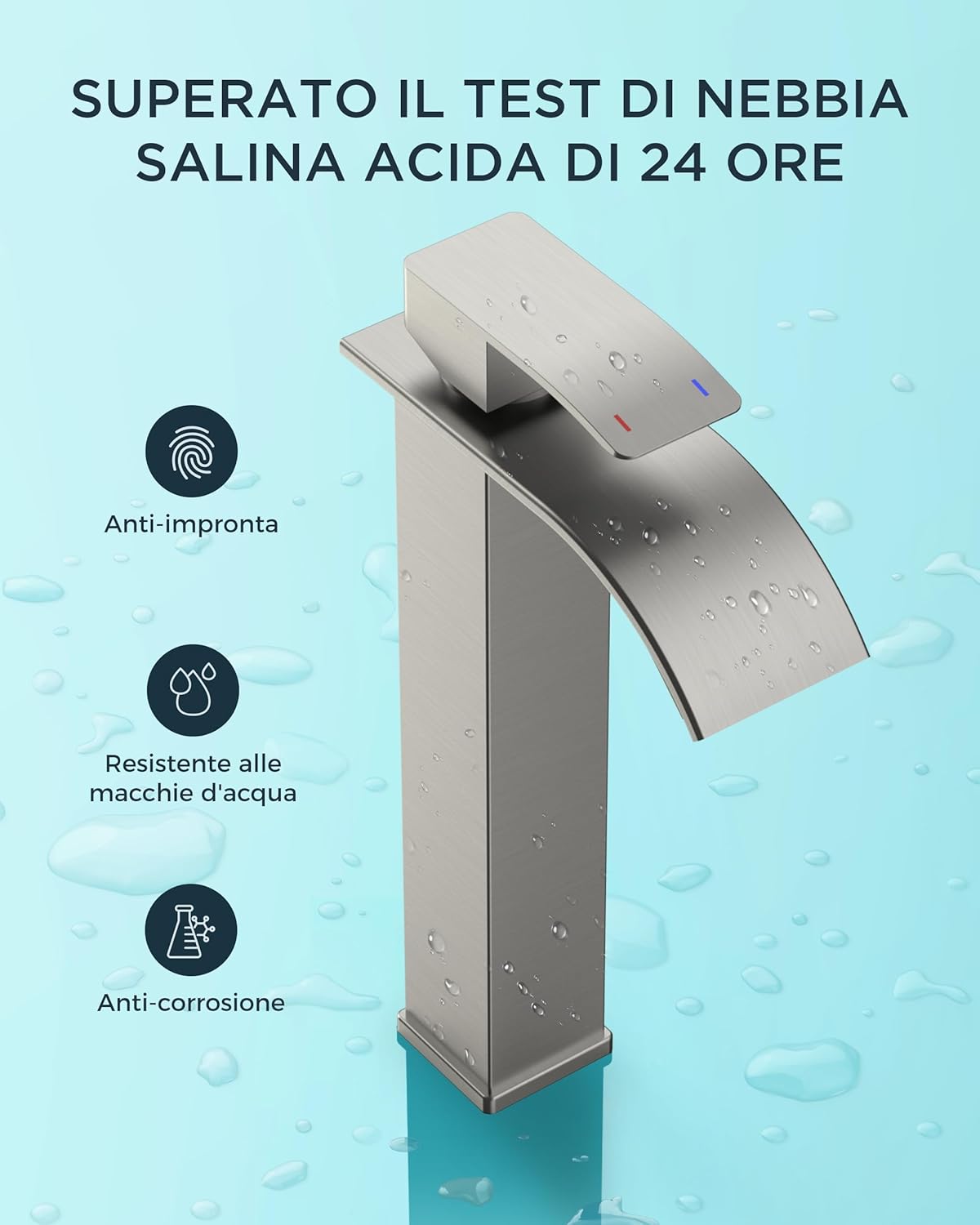 Rubinetto per Bagno Forious Cromato, Miscelatore Monocomando - immagine 3