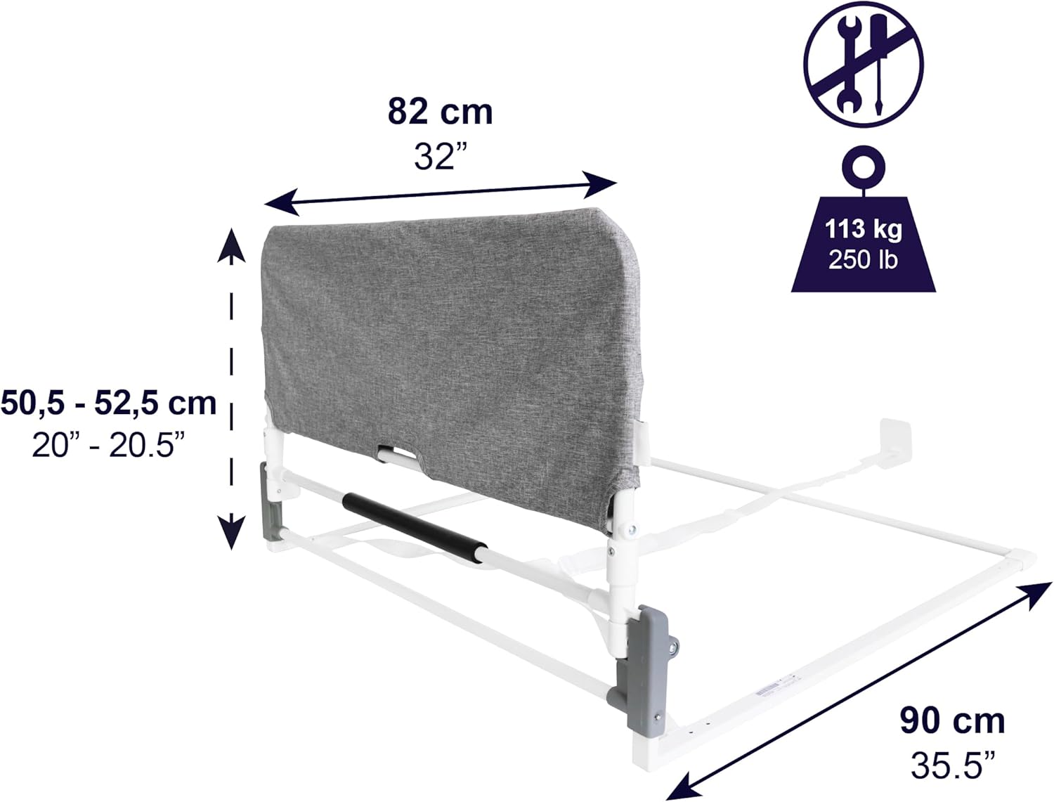 Kmina Sponde Letto Anziani Anticaduta Abatible - immagine 3