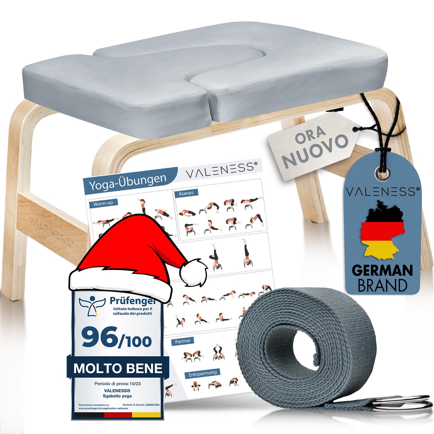 Sgabello Yoga per Verticali in Legno Massiccio