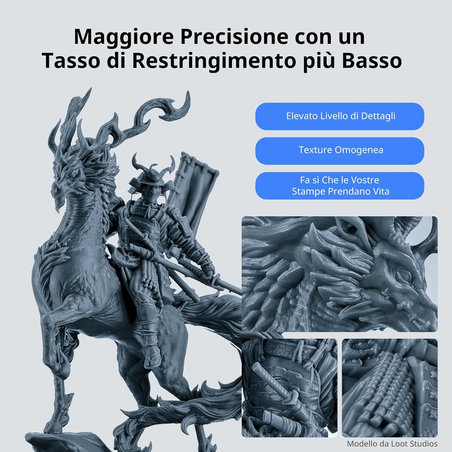 ANYCUBIC ABS-Like Resin 3.0 - Resina 3D HD-Grigio 2000g - immagine 5