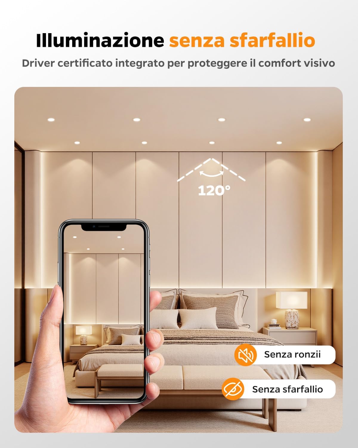 Faretti LED Incasso per Cartongesso 220V 5W IP44 (20 Pezzi) - immagine 6