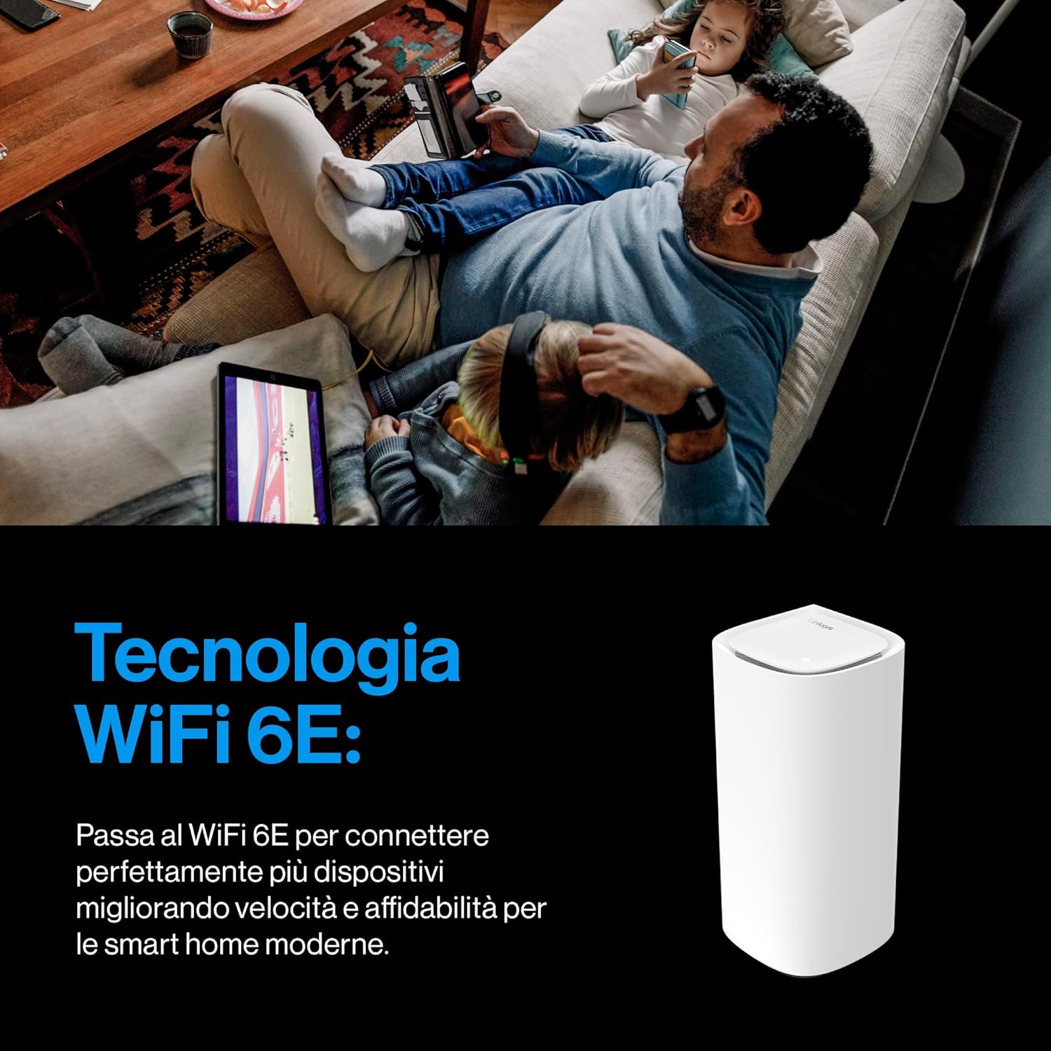 Linksys Velop Pro Sistema WiFi 6E Mesh MX6202-KE - immagine 5