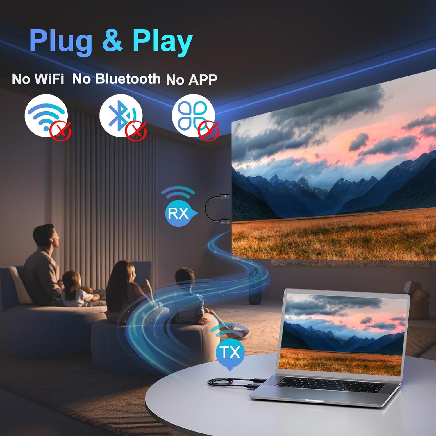 HDMI Wireless Trasmettitore e Ricevitore 4K/1080P - immagine 2