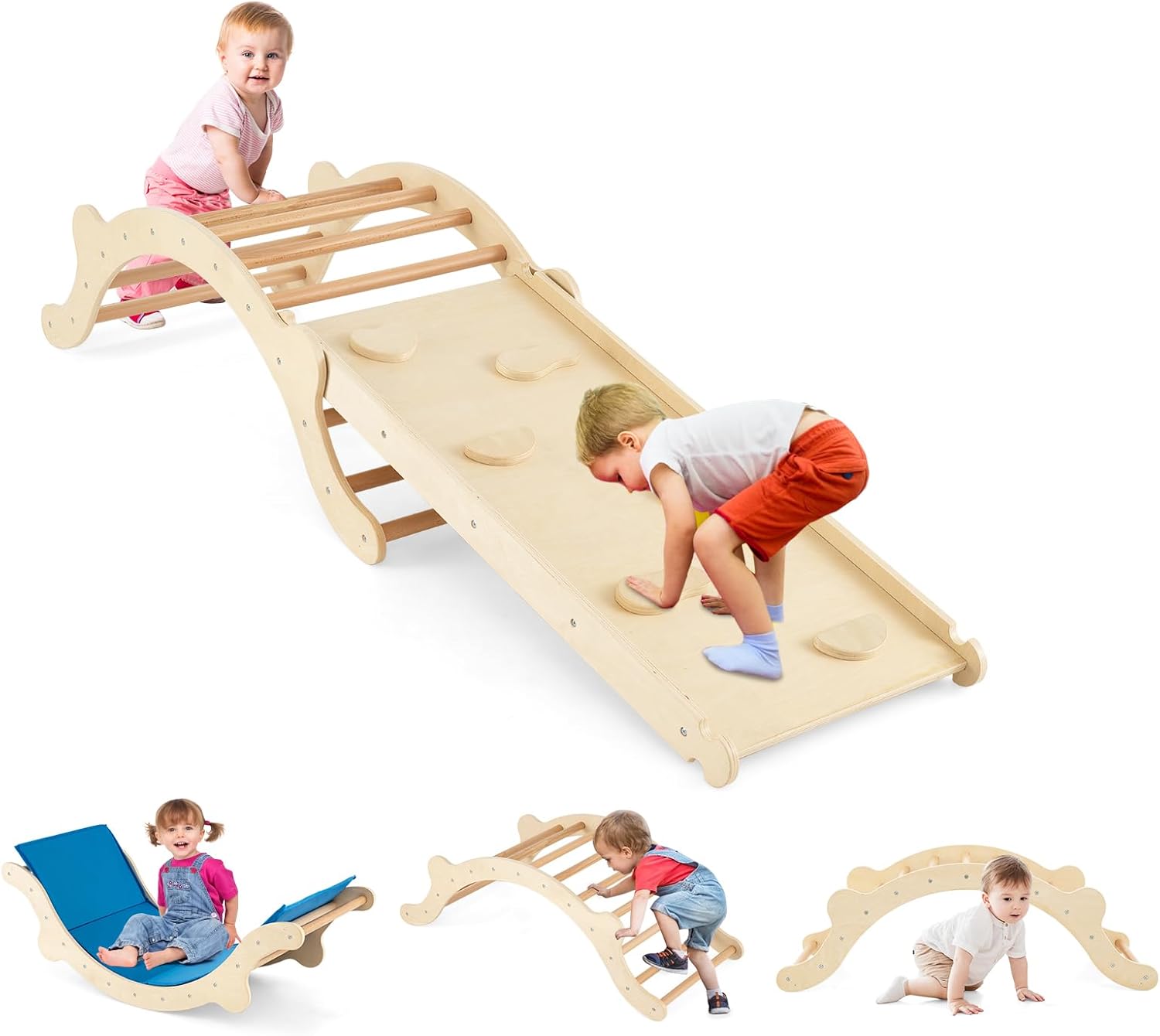 Costway Arco da Arrampicata 3 in 1 con Cuscino - immagine 1