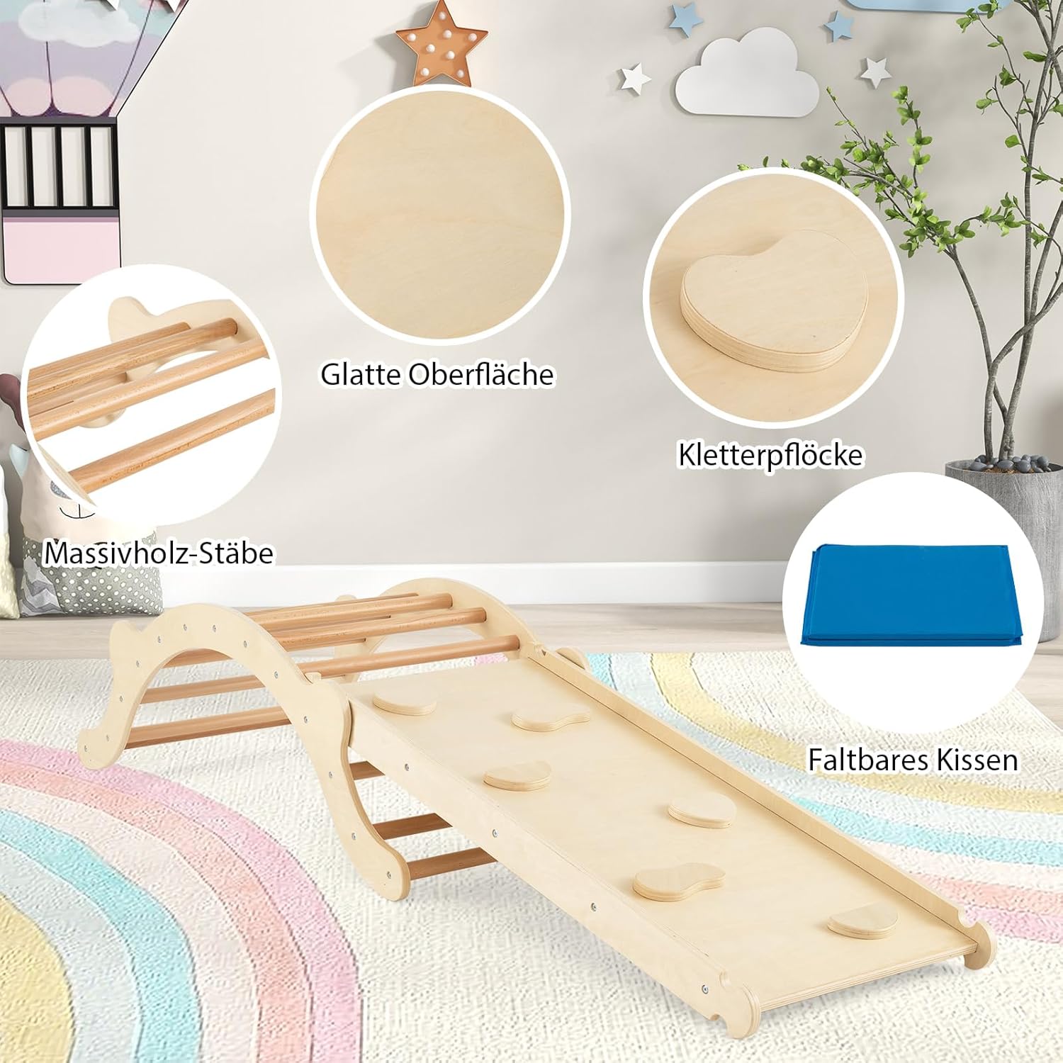 Costway Arco da Arrampicata 3 in 1 con Cuscino - immagine 8