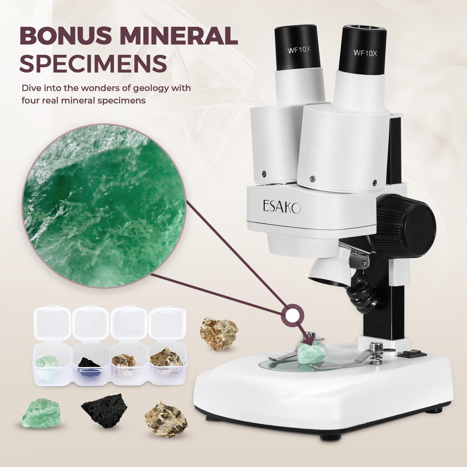 Esako Microscopio per Bambini Doppio LED - immagine 3