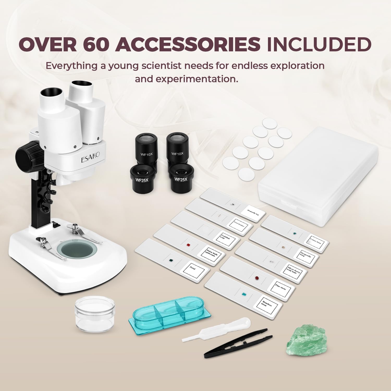 Esako Microscopio per Bambini Doppio LED - immagine 4