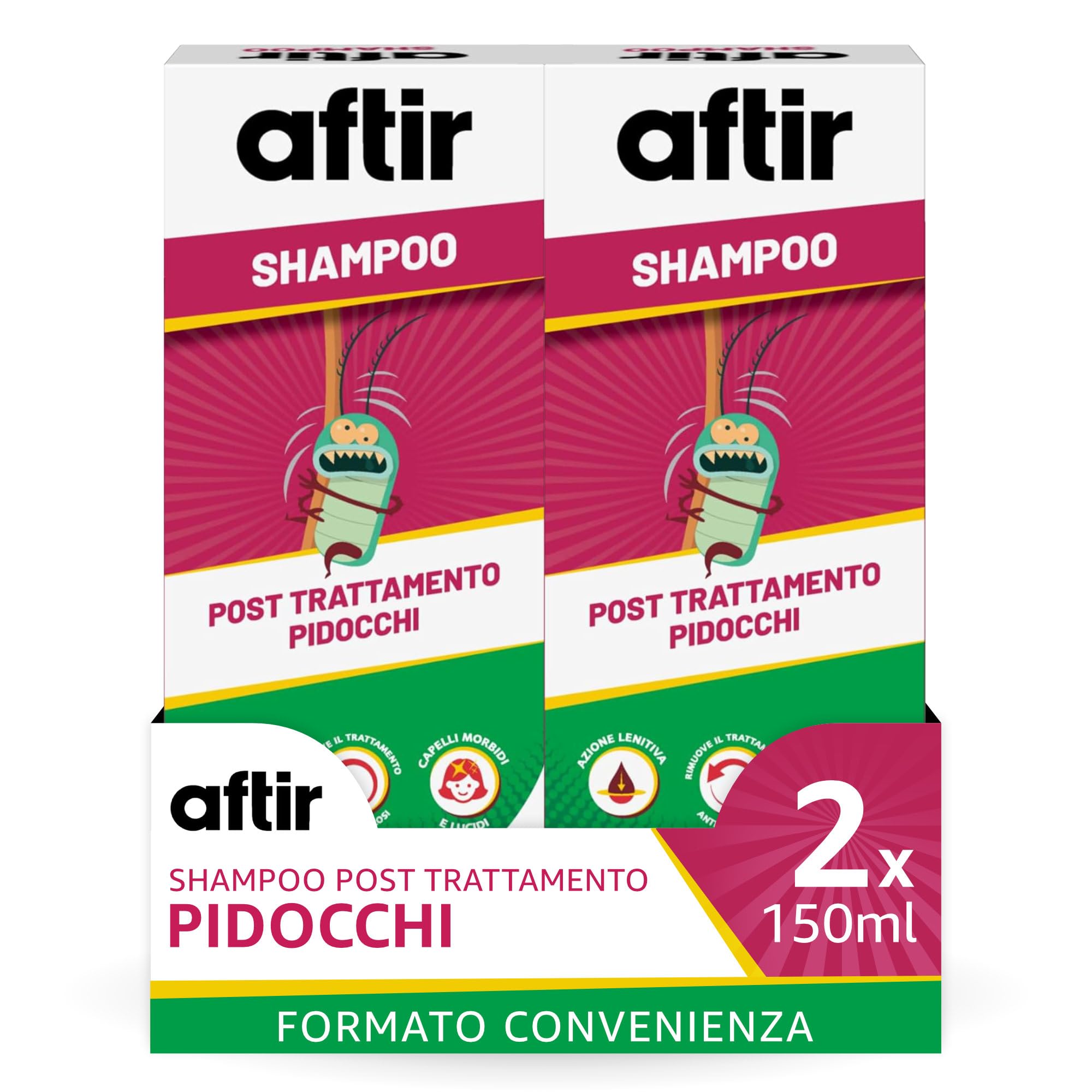Aftir Shampoo Post Trattamento Pidocchi e Parassiti (2x150ml)