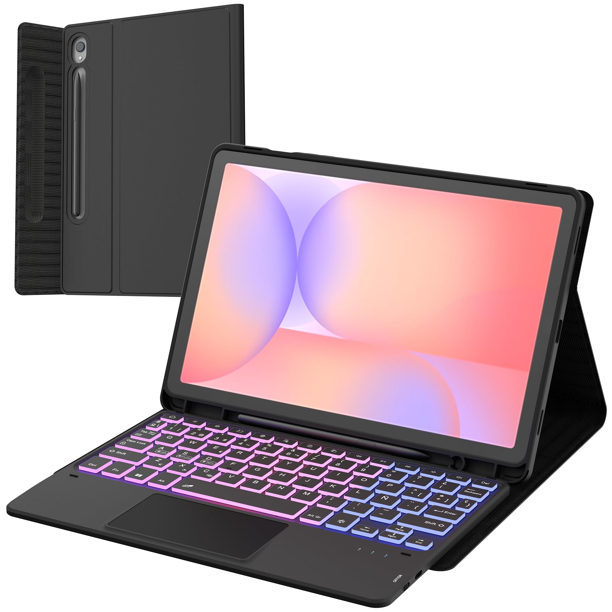 Custodia Tastiera Retroilluminata per Samsung Galaxy Tab S10 Lite