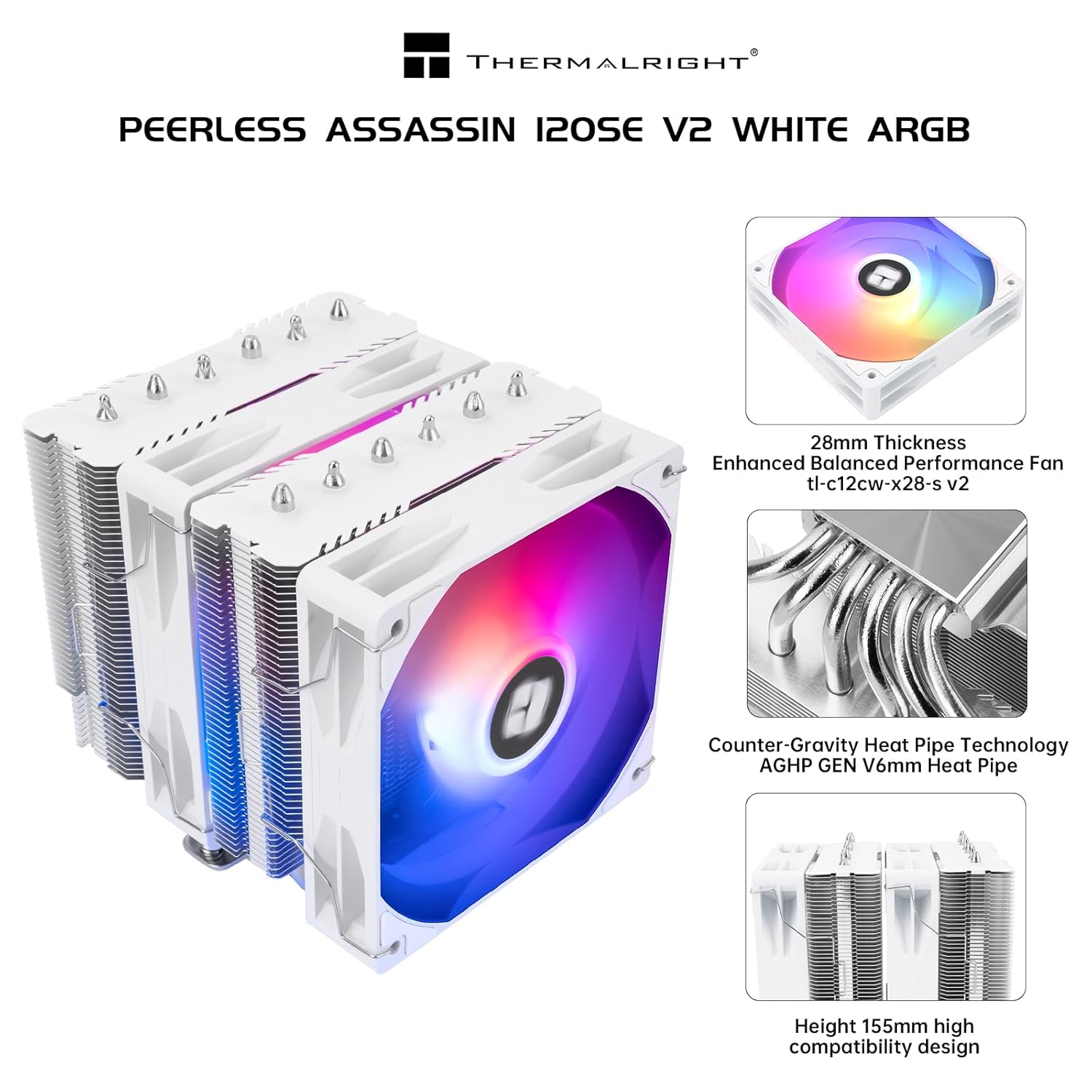Thermalright Peerless Assassin 120 SE ARGB V2 - Raffreddatore CPU - immagine 3
