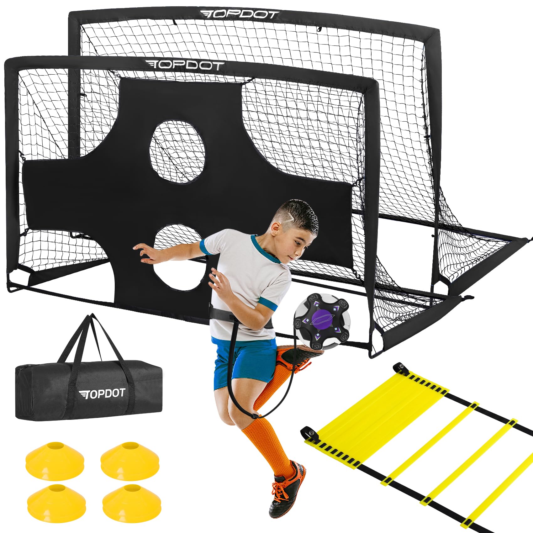 Set 2 Cancelli da Calcio per Bambini 180x120cm