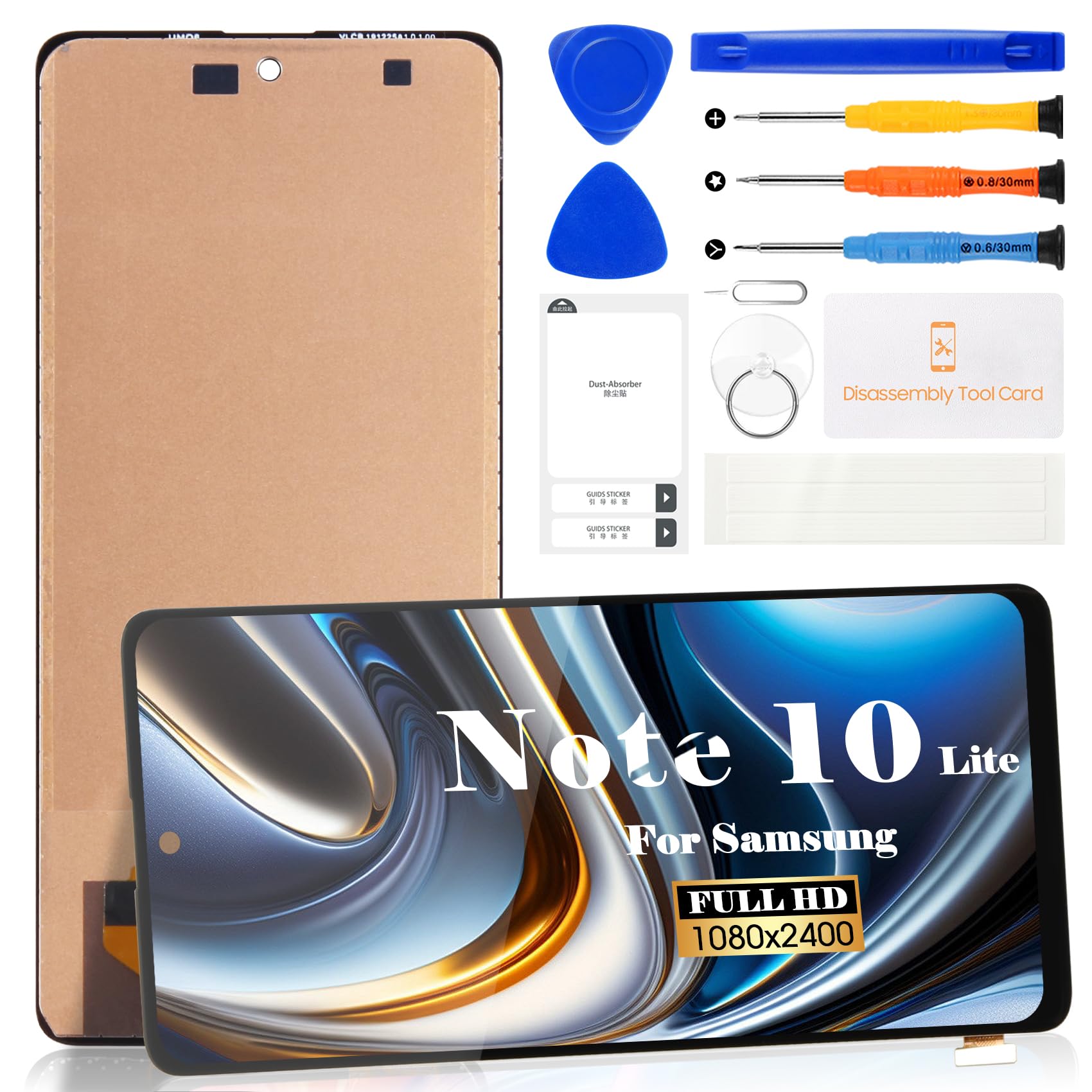 Schermo LCD Ricambio TFT per Samsung Galaxy Note 10 Lite, Nero