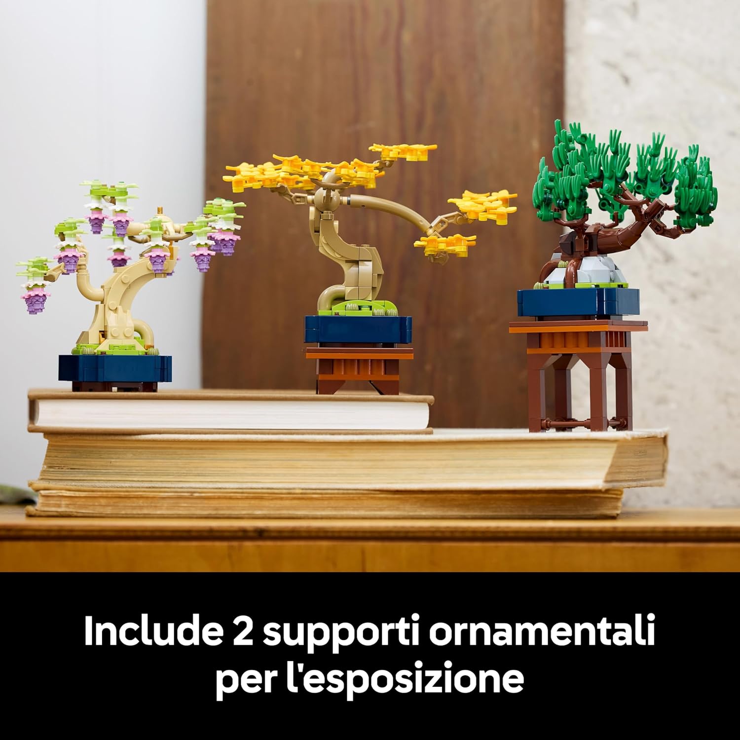 Lego Botanicals Mini Bonsai - Piante Artificiali con 2 Espositori - immagine 6