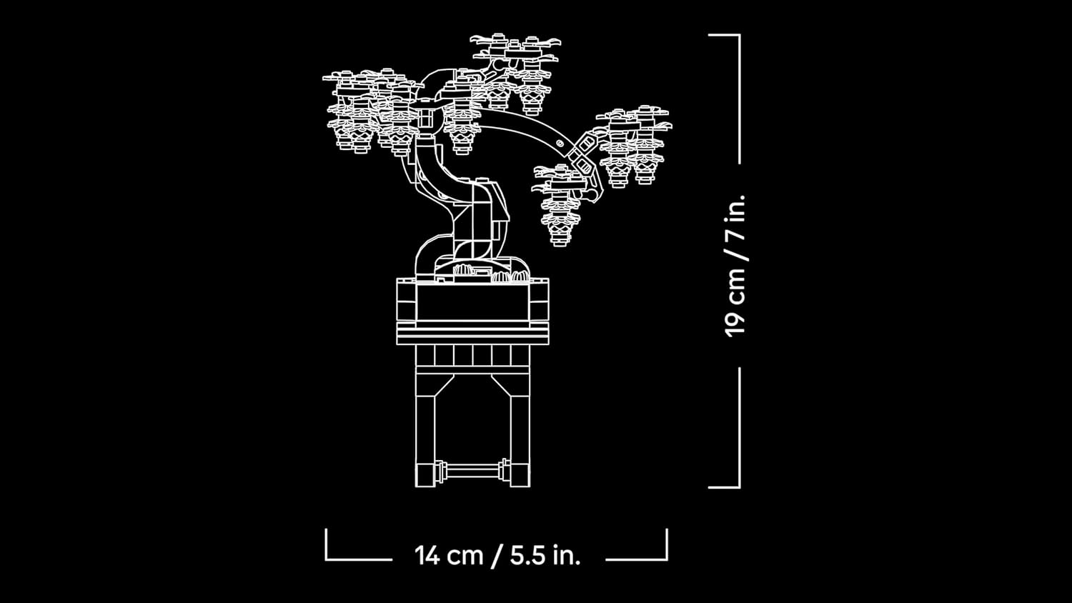 Lego Botanicals Mini Bonsai - Piante Artificiali con 2 Espositori - immagine 8