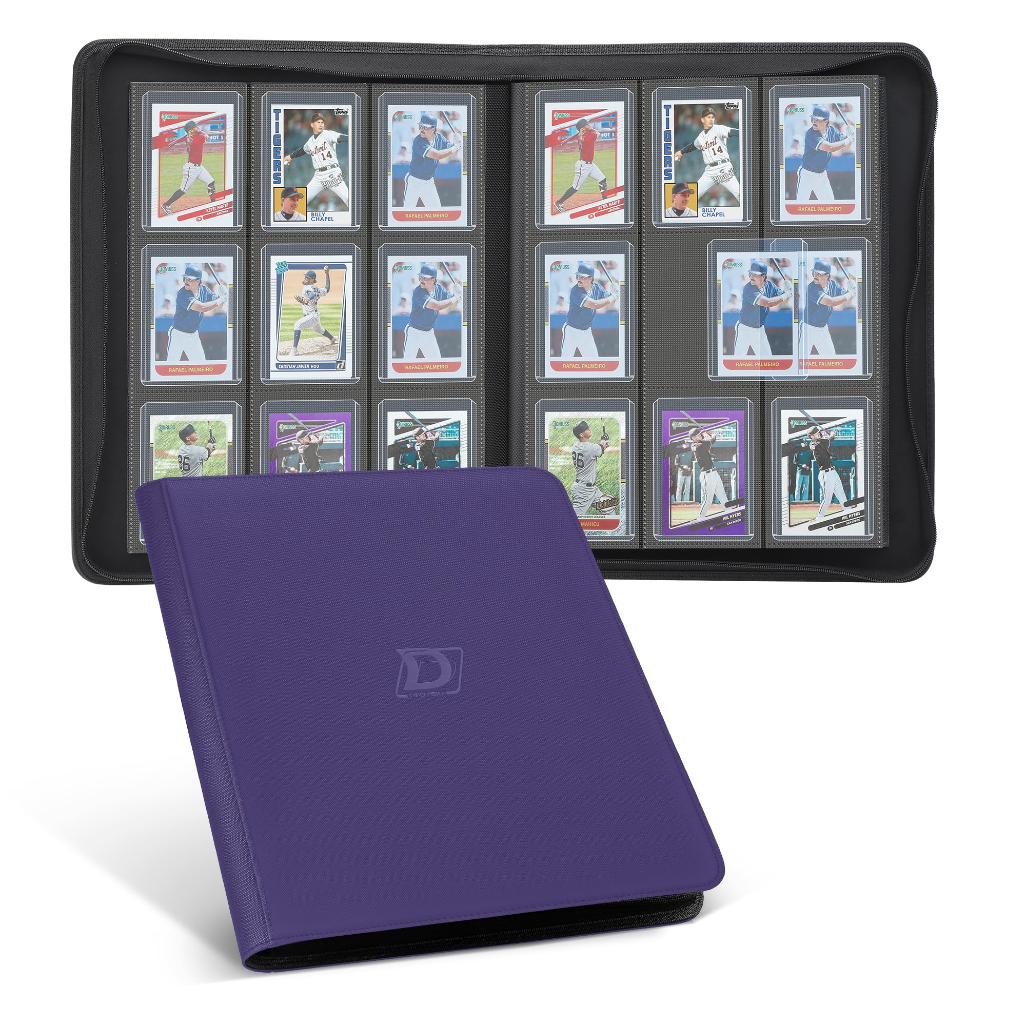 Deoyibu Top Loader - Album Raccoglitore 288 Carte, Viola