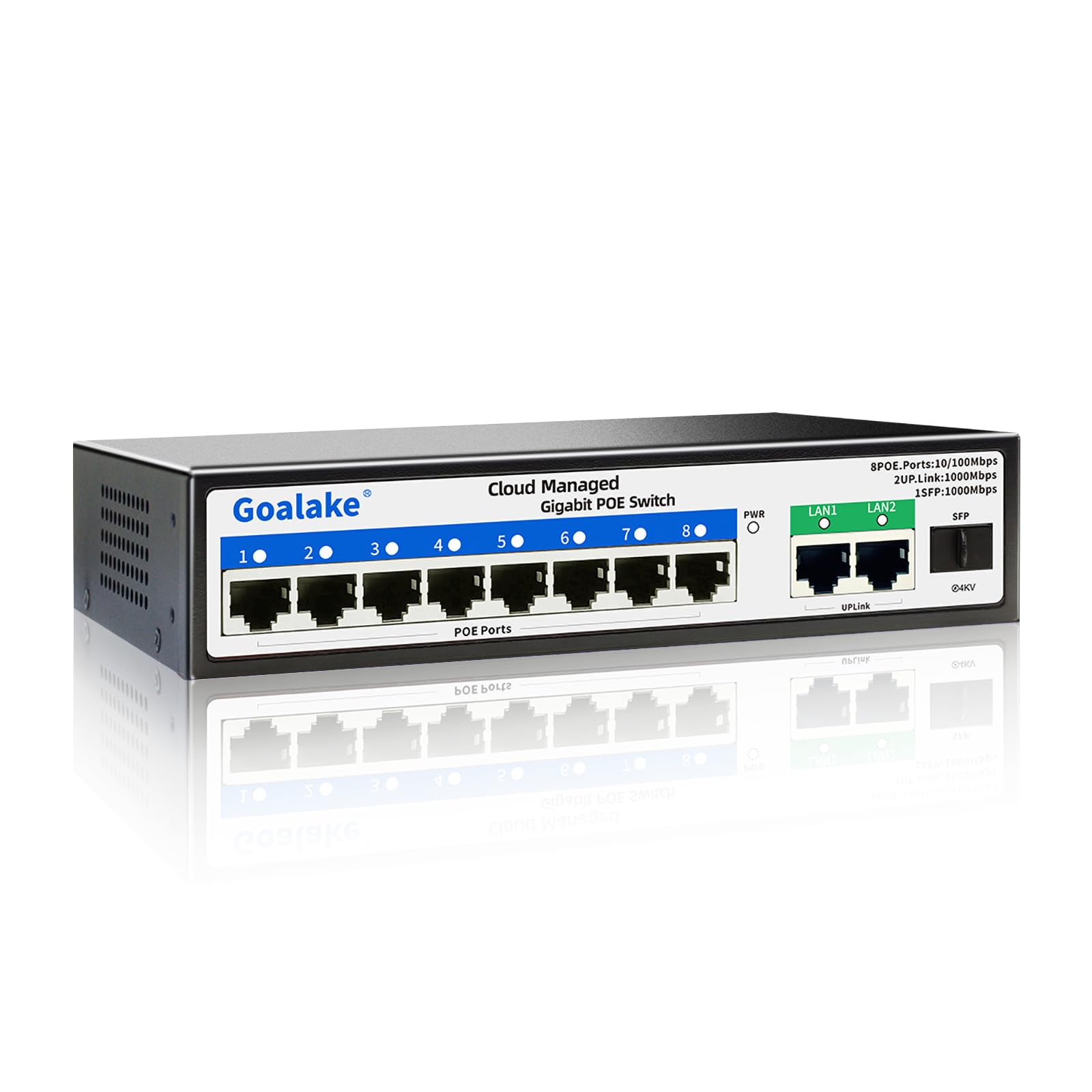 Goalake Switch Poe 11 Porte - Ethernet Gestito nel Cloud
