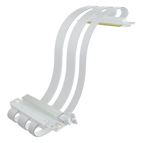 Glotrends Cavo Riser Doppio Inverso PCIE 4.0, Bianco