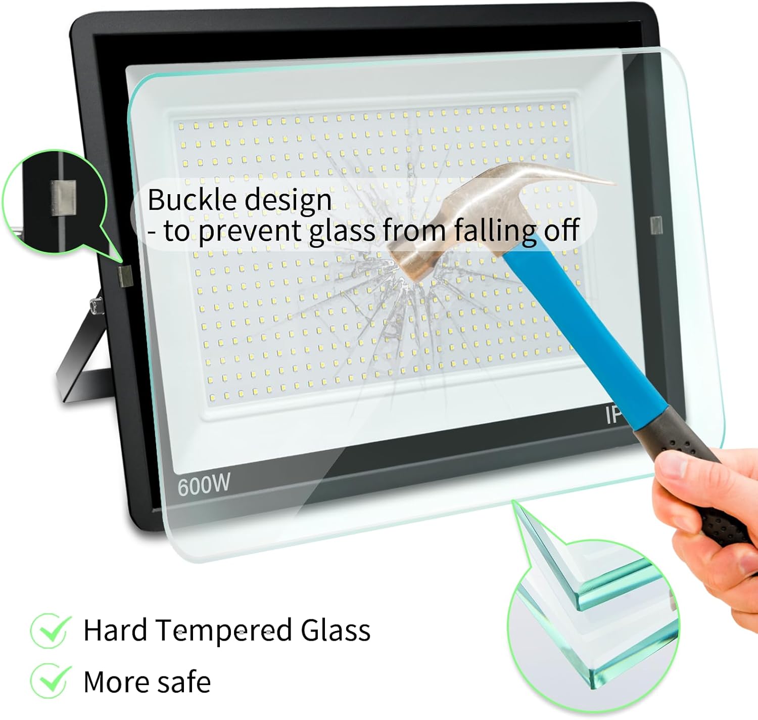 Blivrig Faro LED da Esterno 600W 6000K - immagine 5